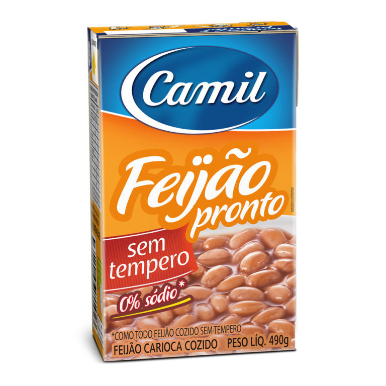 Feijão Carioca Cozido SEM TEMPERO (CAMIL)