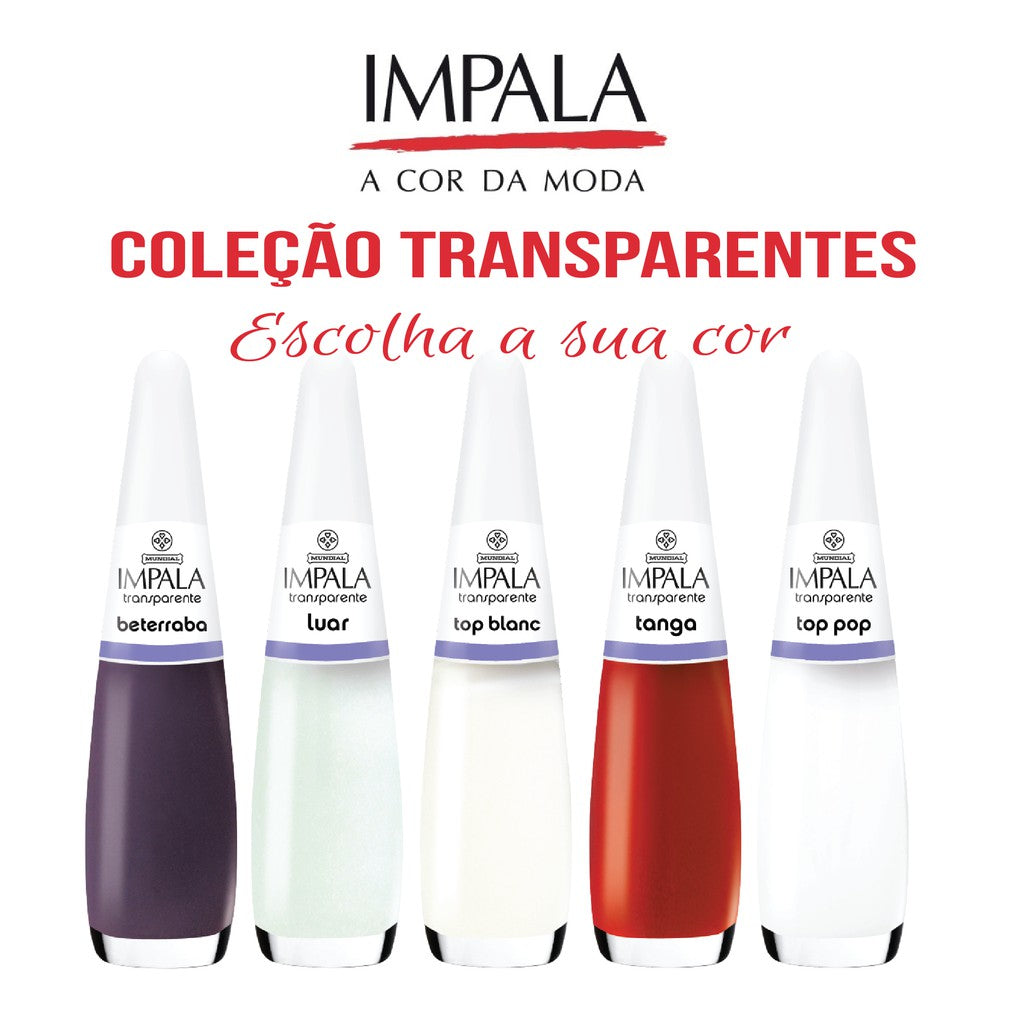 Esmaltes TRANSPARENTES Linha Mundial (IMPALA)