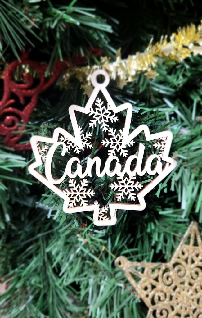 Maple Leaf Christmas Ornament CANADA (LITHA EXCLUSIVES)