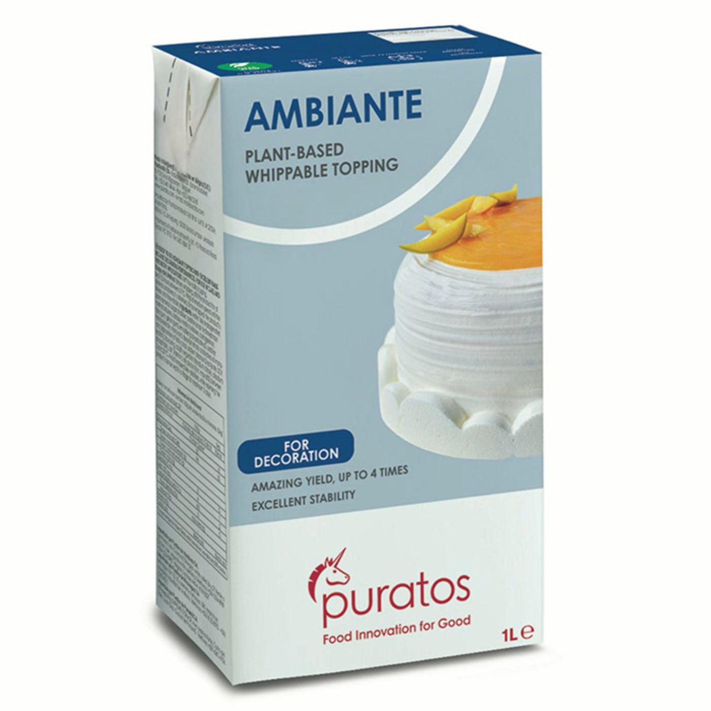 Creme para Chantilly Ambiante - 1 Litro (PURATOS) -  B.B: July/2026