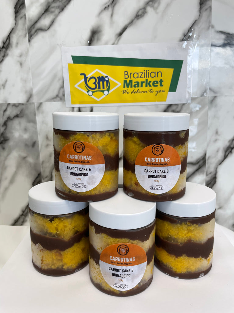 Bolo de Pote Cenoura com Chocolate Congelado (CARROTINAS)