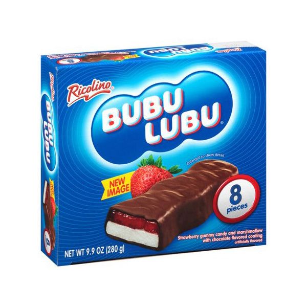 Doce de Marshmallow e Goma de Morango com Cobertura Chocolate (BUBU LUBU)