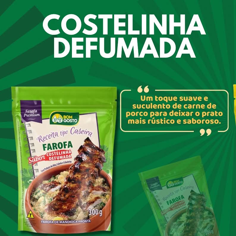 Farofa Temperada 300g (BOM GOSTO)