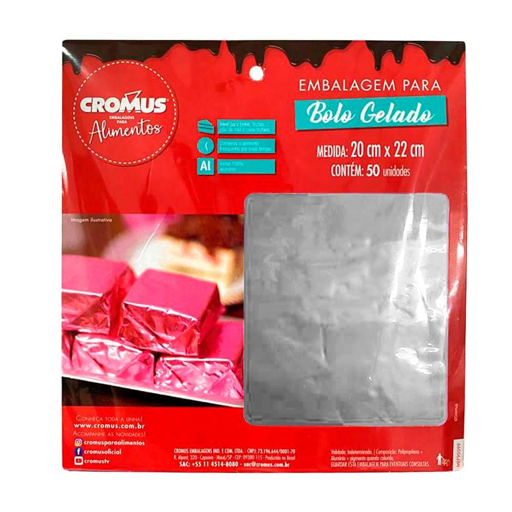 Embalagem Laminada Para Bolo 50 unidades (CROMUS)