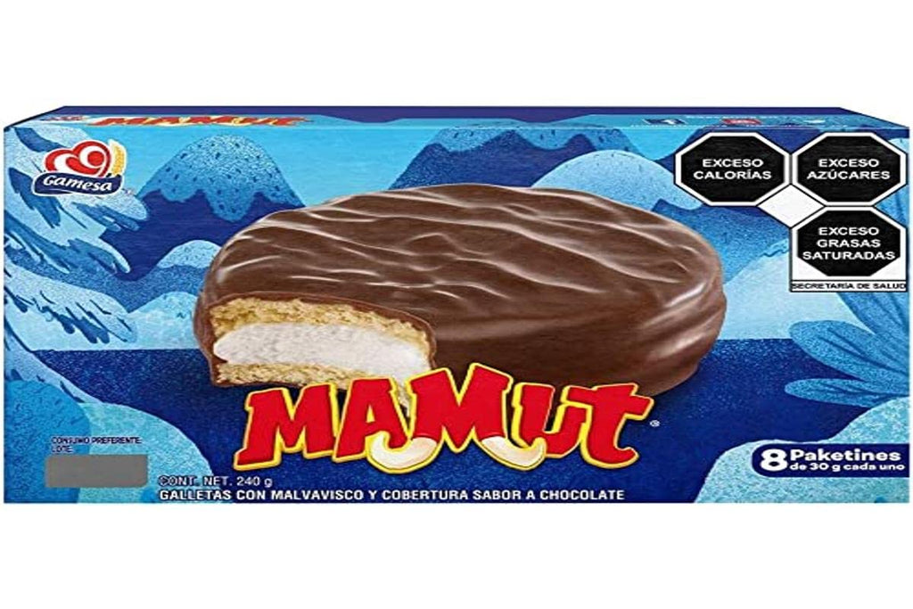 Biscoito com Marshmallow Coberto com chocolate - MAMUT (GAMESA)