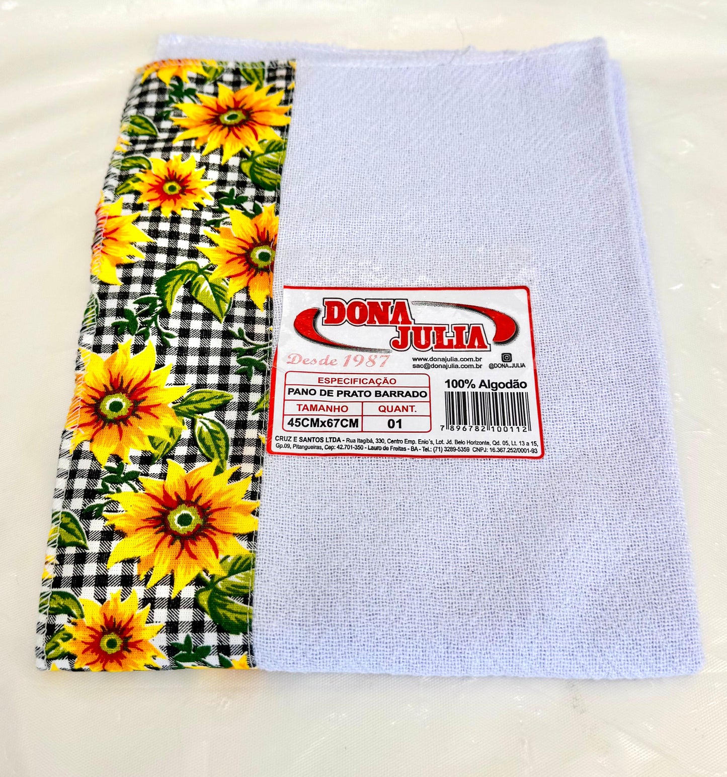 Pano de Prato 100% Algodão (DONA JULIA)