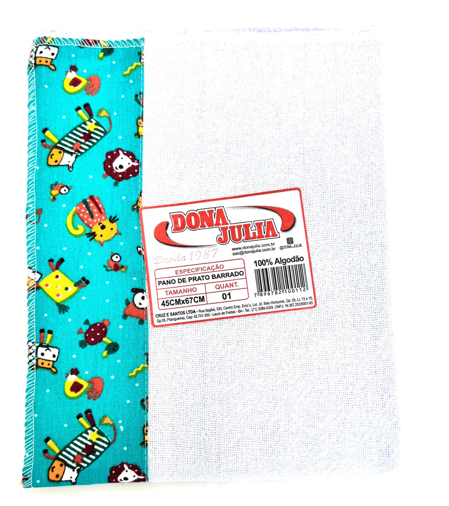 Pano de Prato 100% Algodão (DONA JULIA)