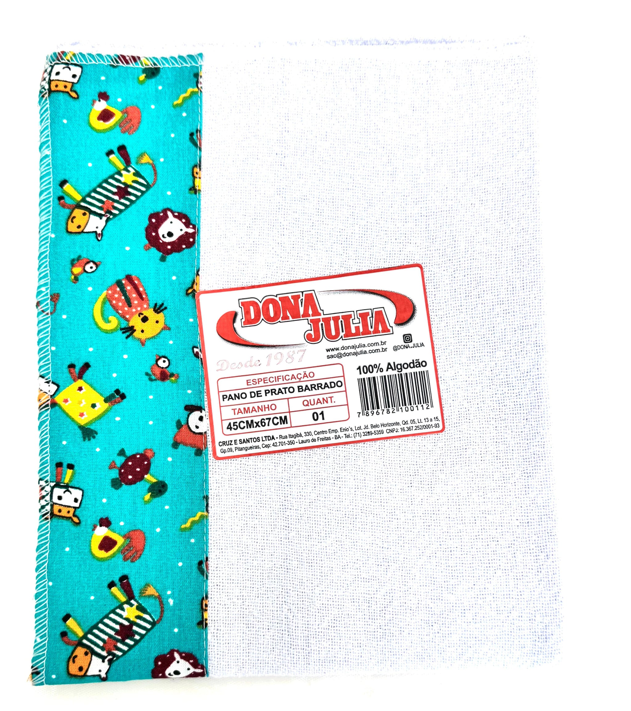 Pano de Prato 100% Algodão (DONA JULIA)