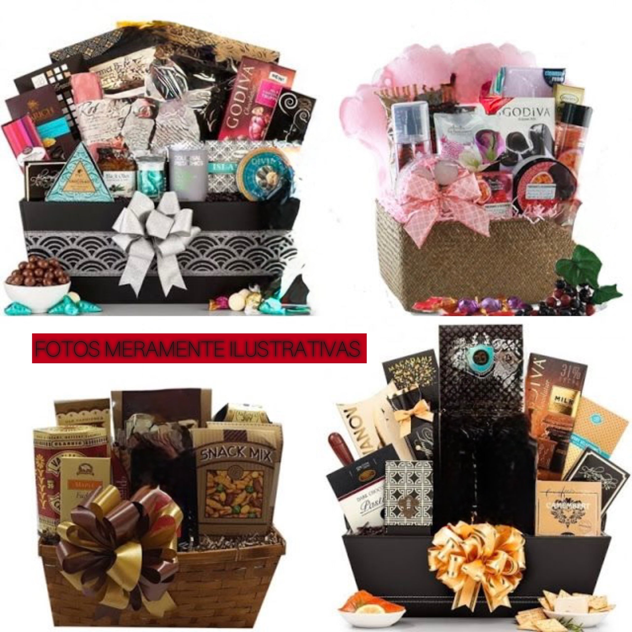 Cesta + embrulho + laço