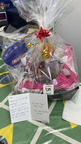 Cesta + embrulho + laço