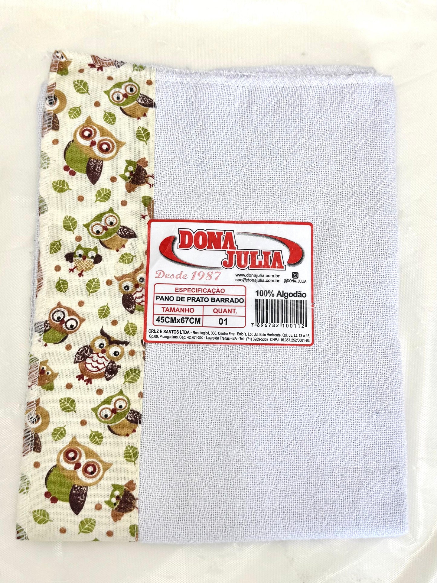 Pano de Prato 100% Algodão (DONA JULIA)