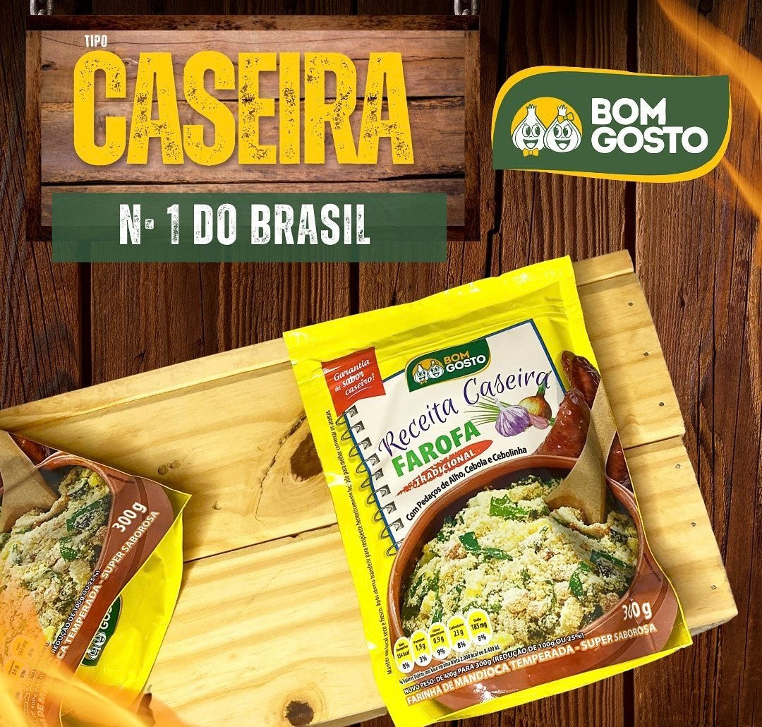 Farofa Temperada 300g (BOM GOSTO)