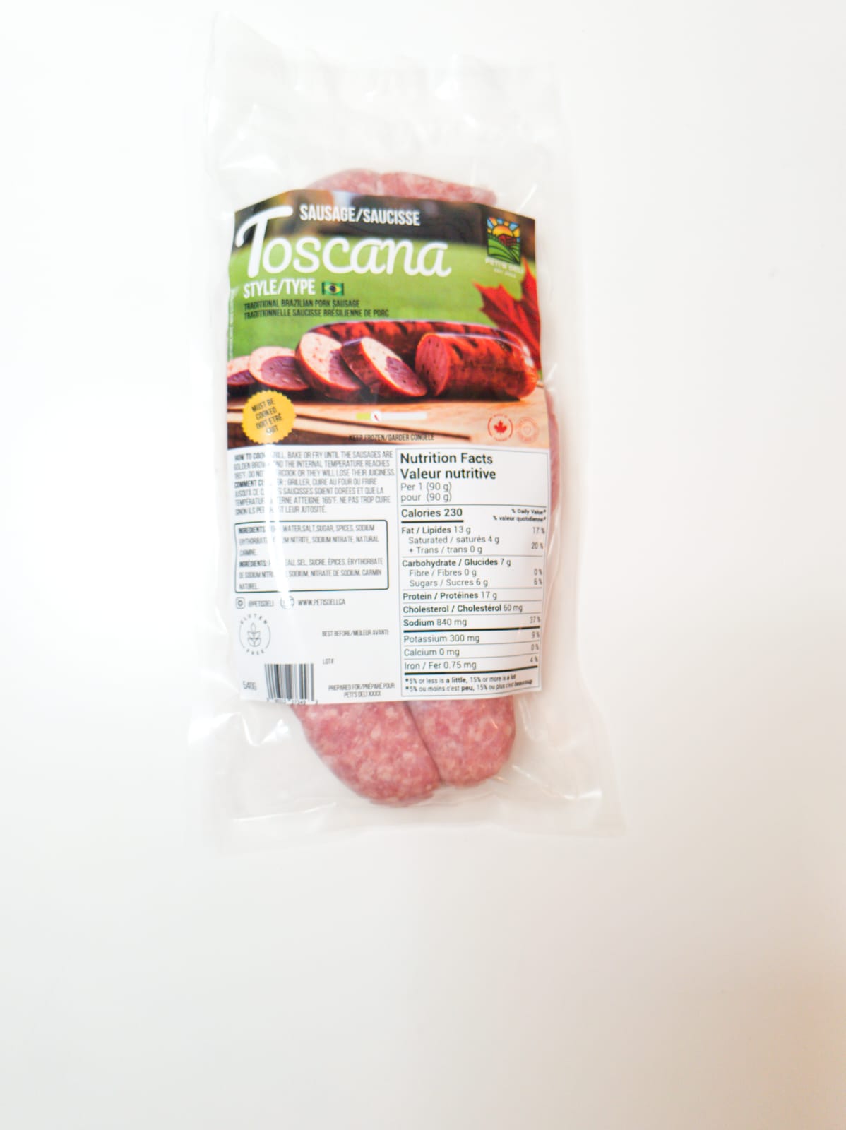 Linguiça Toscana (PETI'S DELI) B.B Oct/2025 EM BREVE Brazilian Market