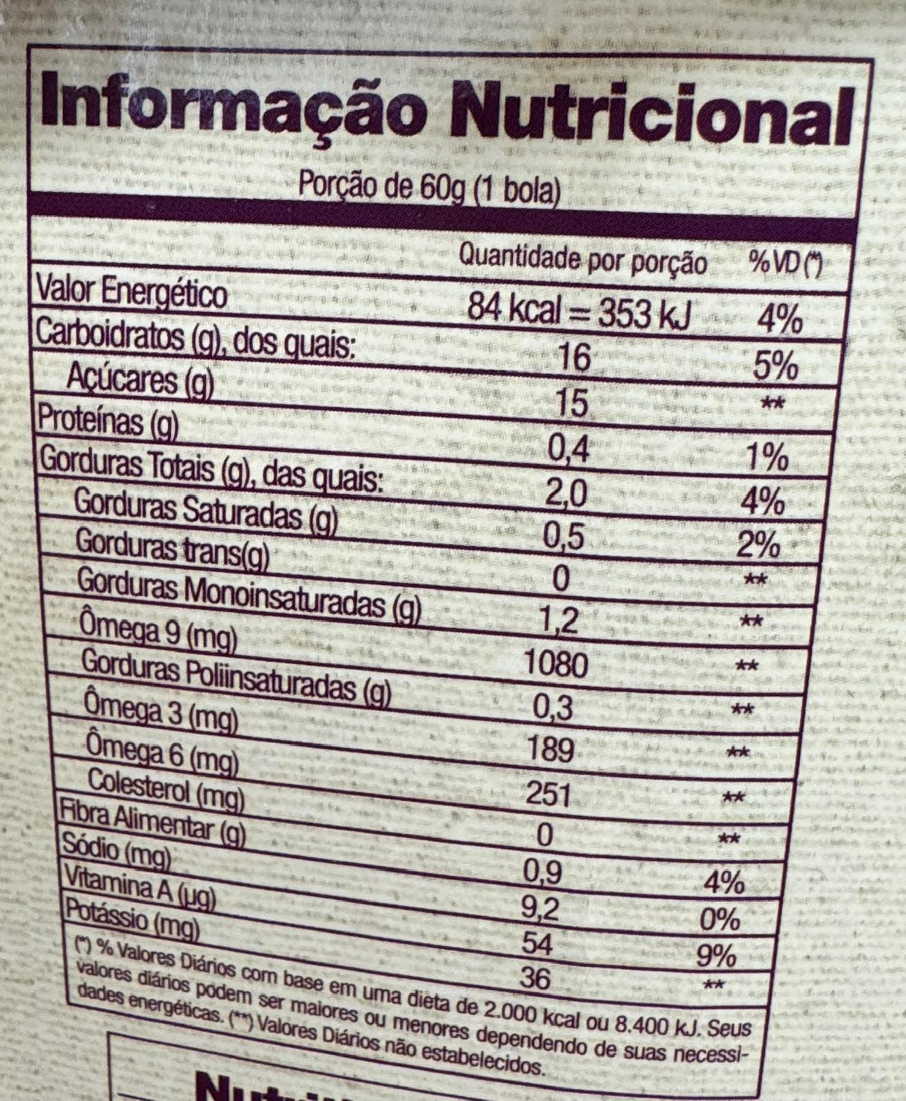 Sorbet de Açai  (BRAZILIAN MARKET) - B.B: Feb/2026