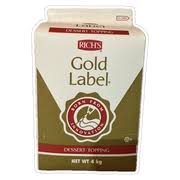 Rich's Gold Label Whipping Cream Toppings (RICH'S)