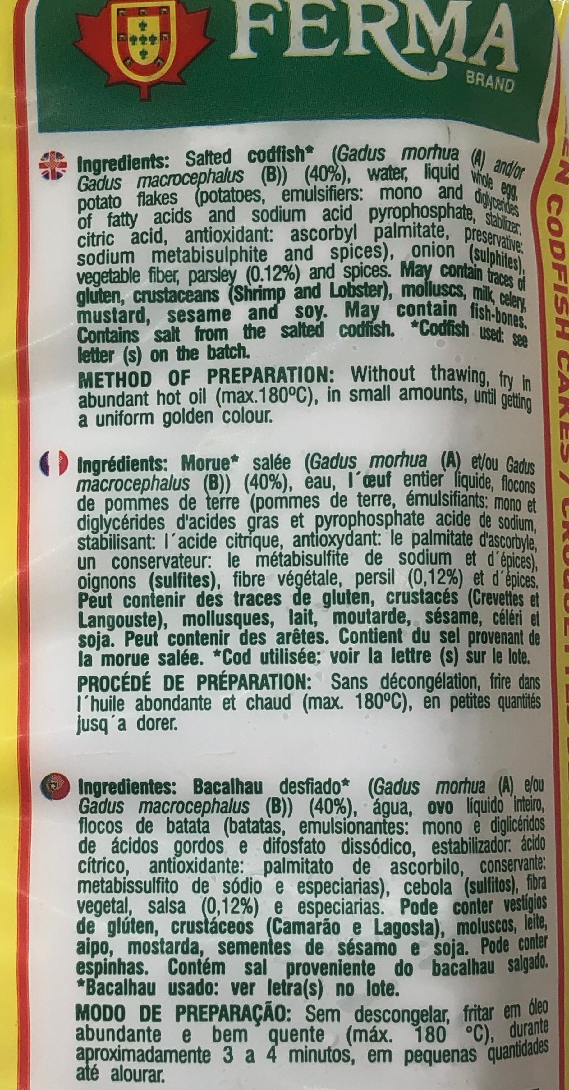 Bolinho de Bacalhau (FERMA)