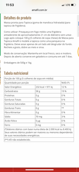Goma de Tapioca Hidratada 500g (AMAFIL) B.B.:09/Aug/26