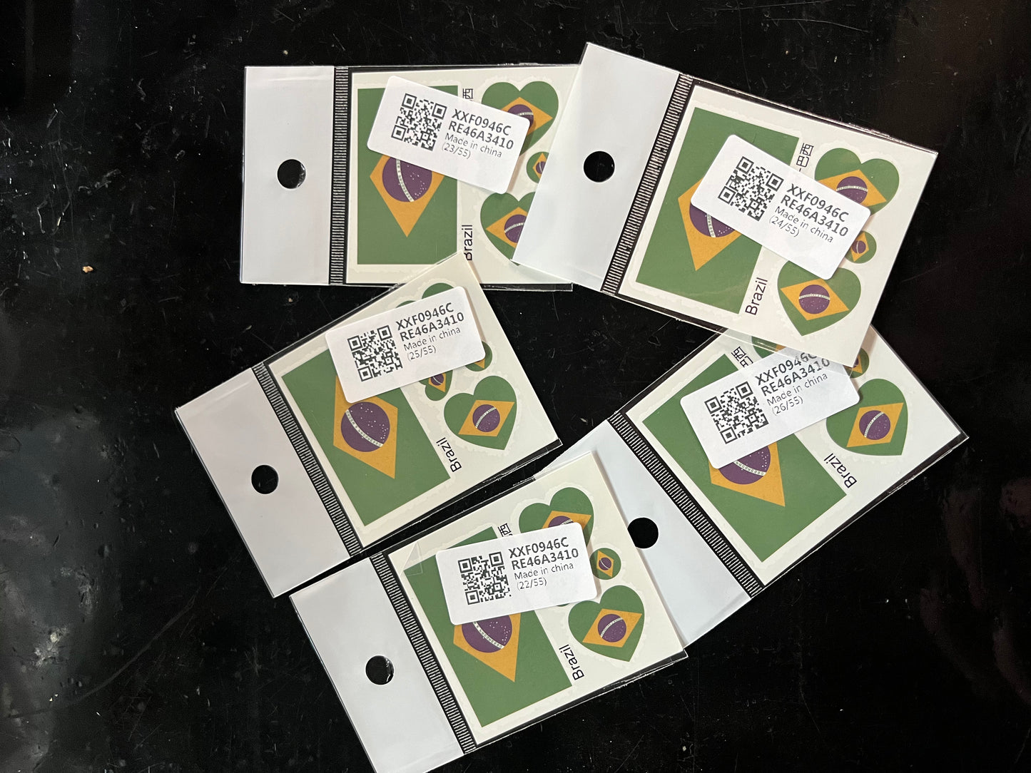 Tatuagem Brasil Corações e Bandeira