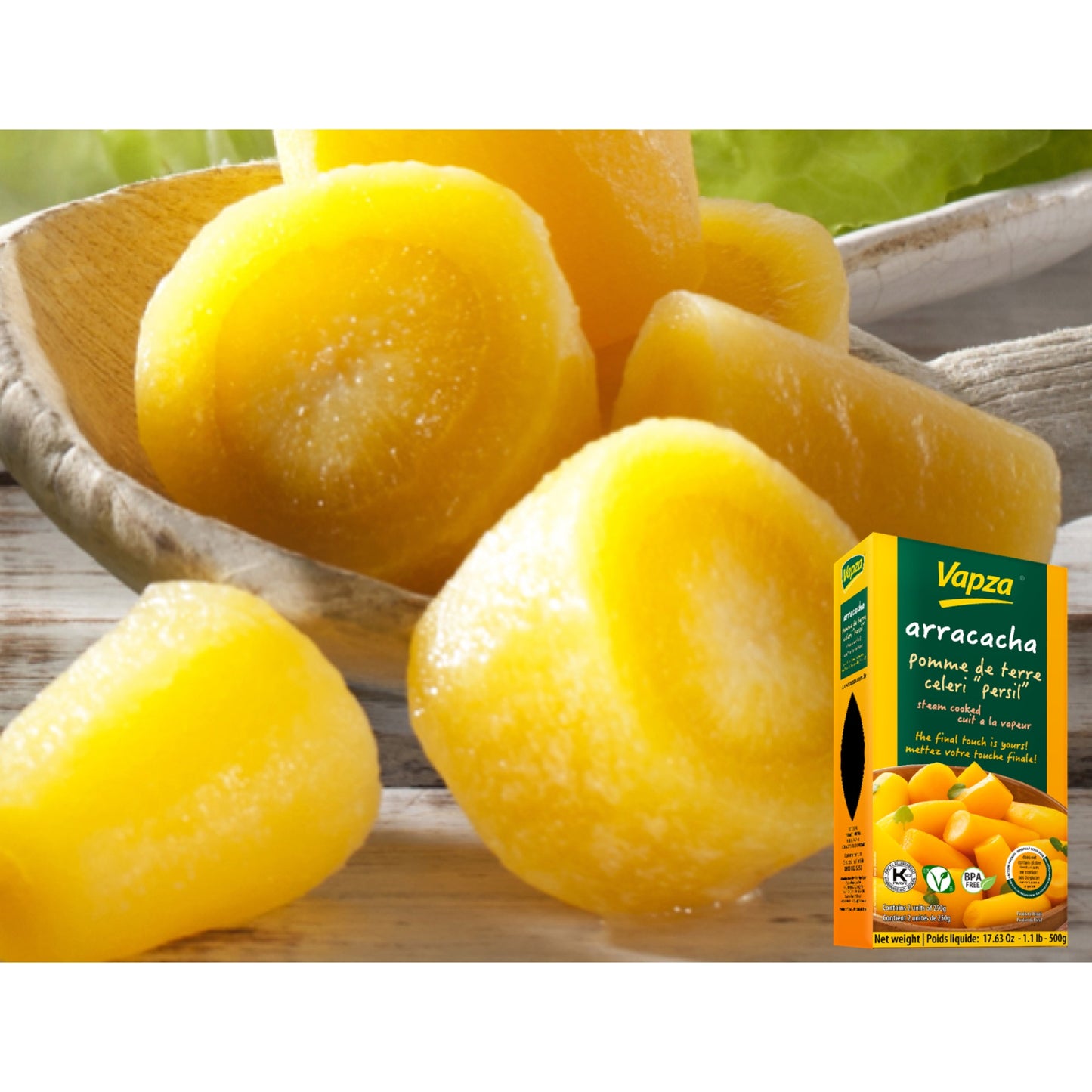 Mandioquinha Cozida e a Vácuo ARRACACHA (VAPZA)