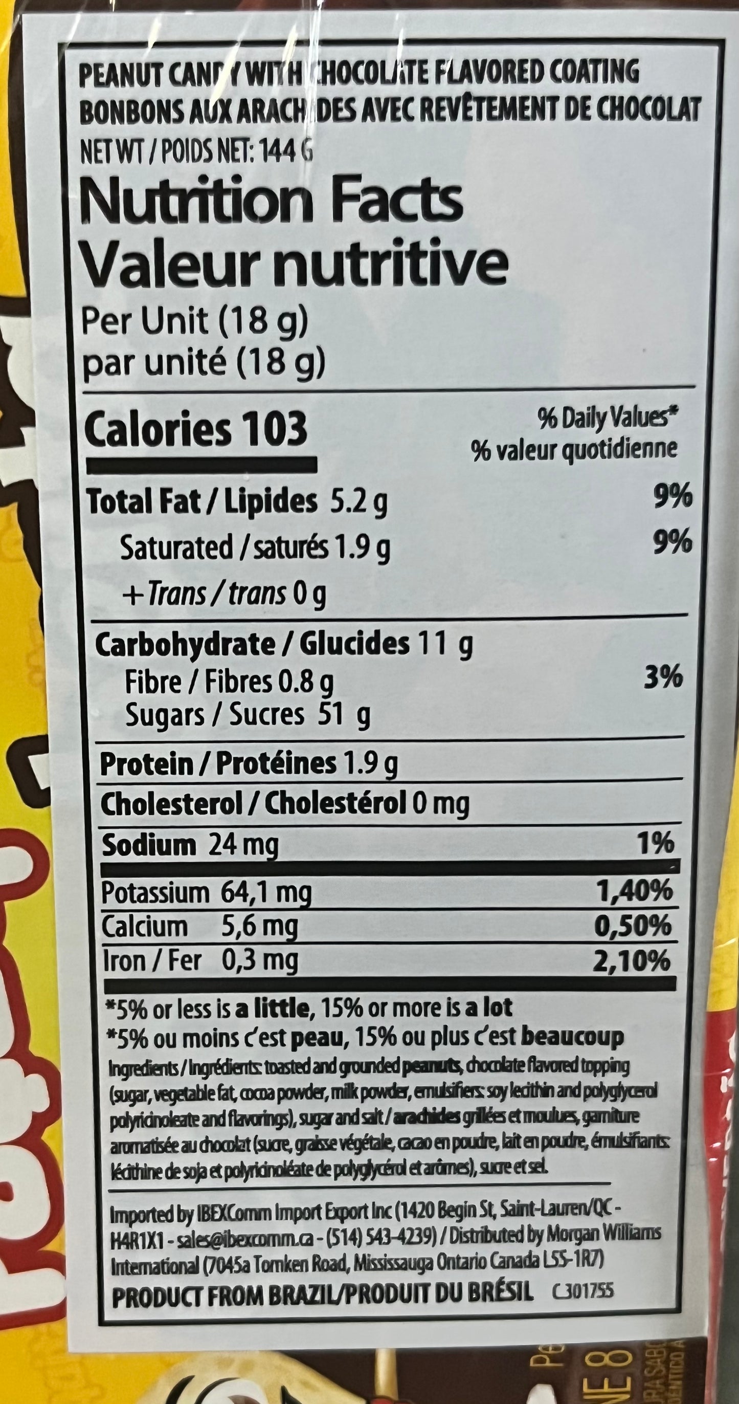 Pacoquita coberta com chocolate (SANTA HELENA)