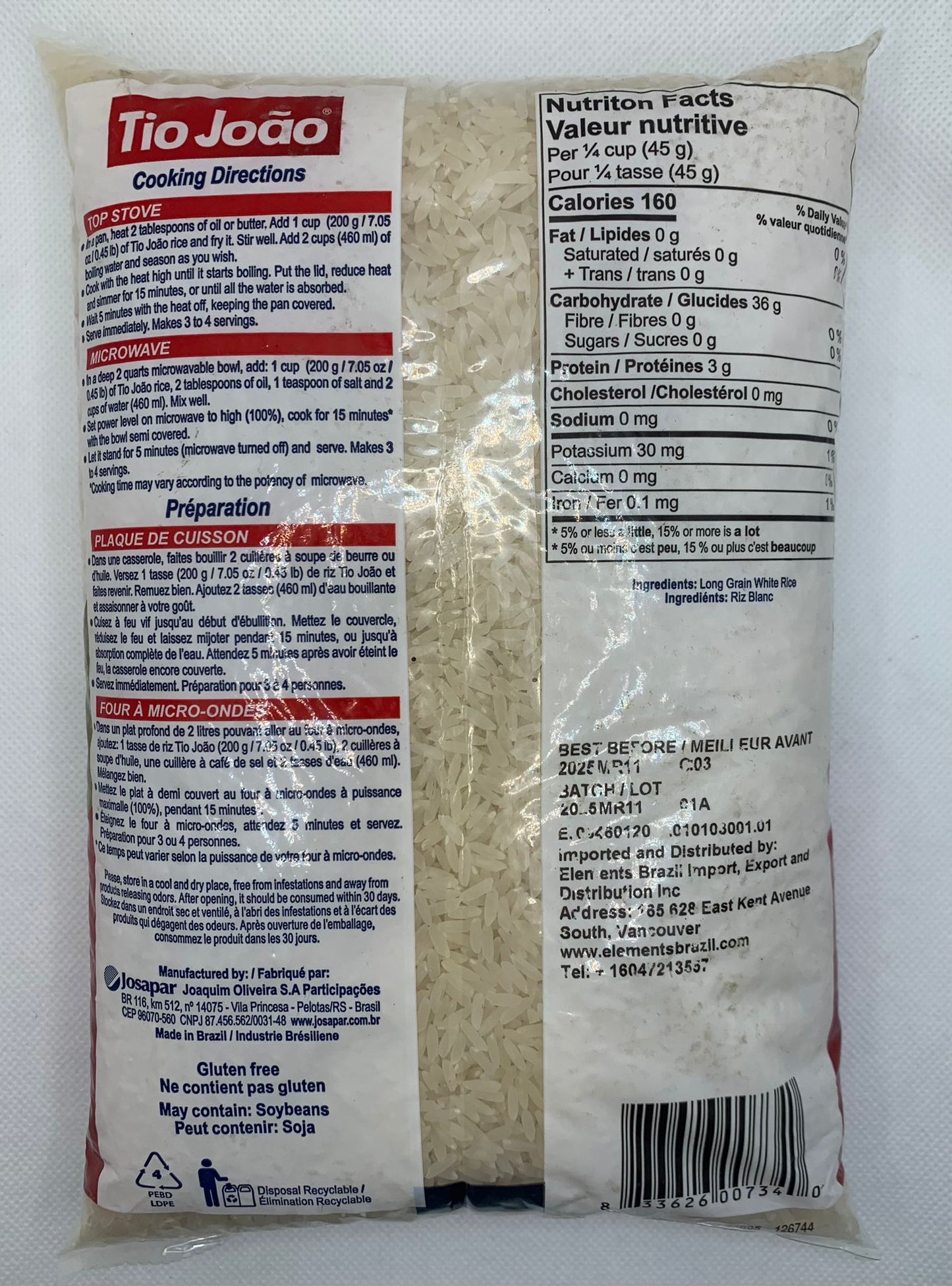 Arroz BRANCO (TIO JOÃO)