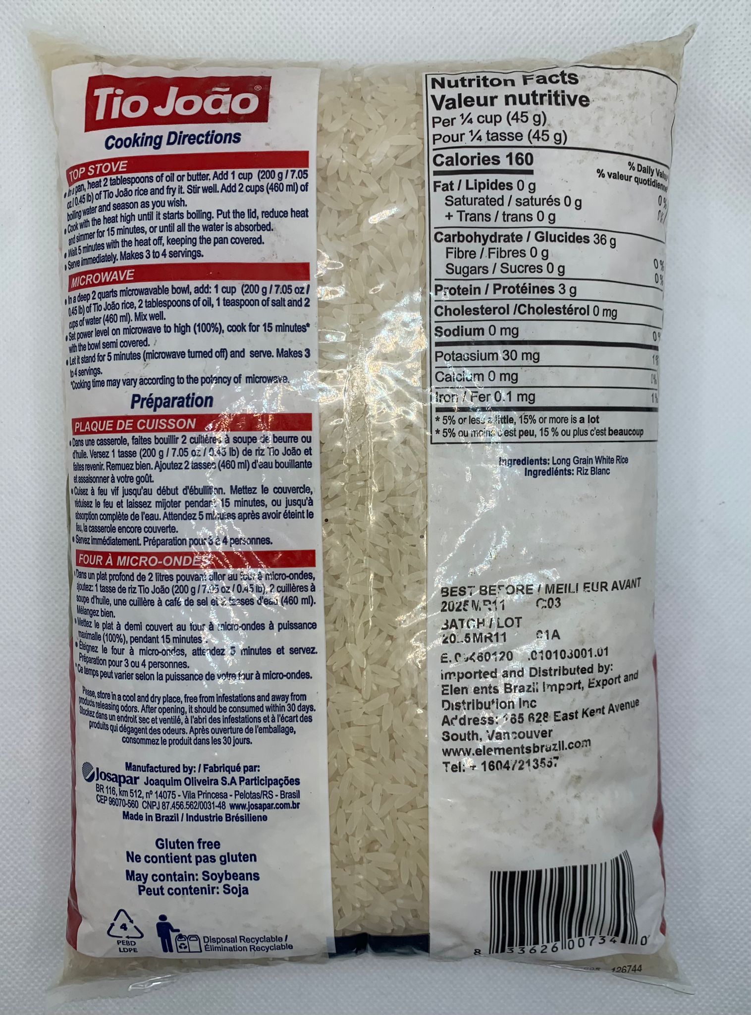 Arroz BRANCO (TIO JOÃO)