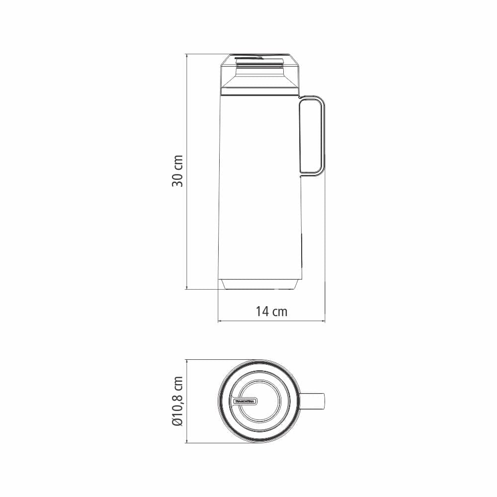 Garrafa Térmica - Vermelho Bordo (TRAMONTINA)