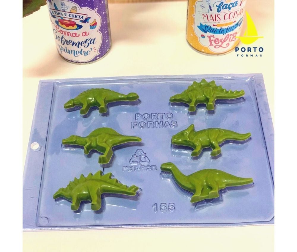 Chocolate Mold - Dinosaur - PORTO FORMAS - Dinossauro Aplique 155
