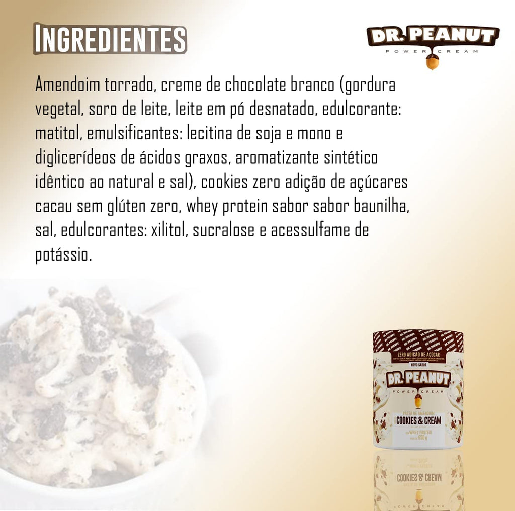Pasta de Amendoim Sachê (20g) - Dr Peanut - Chocolate Branco