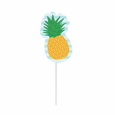 Cupcake toppers - Pineapple - 10 pcs | Duster Festas