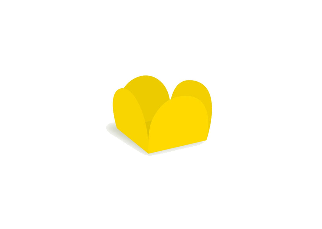 Four petals truffle holder - Yellow - 50 pcs | Ultrafest