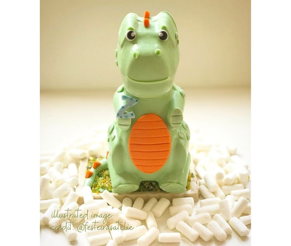 3 Piece Chocolate Mold - Dinosaur Large - PORTO FORMAS - Dinossauro Especial 76