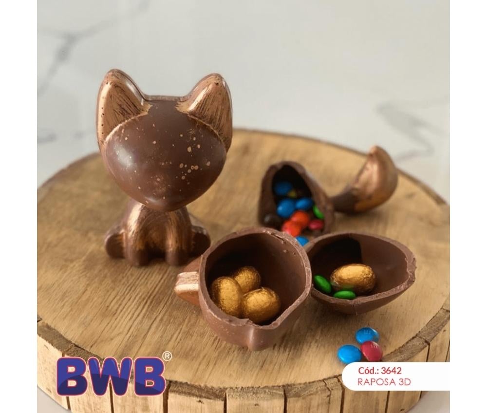 Semi-professional 3 piece chocolate mold - Fox | BWB 3642 - FINAL SALE