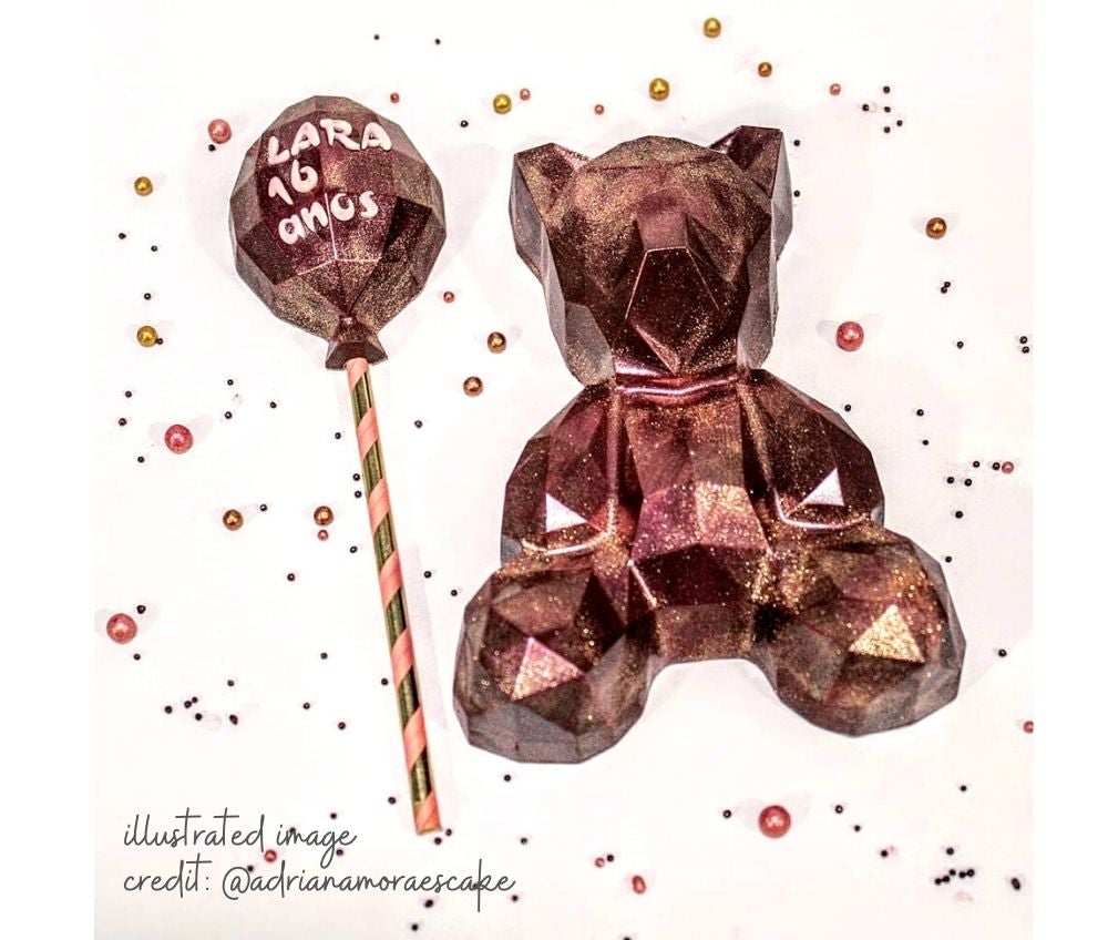 3 Piece Chocolate mold - Geometric Baby Bear - Urso Geometric Baby Especial - PORTO FORMAS CANADA - 1203