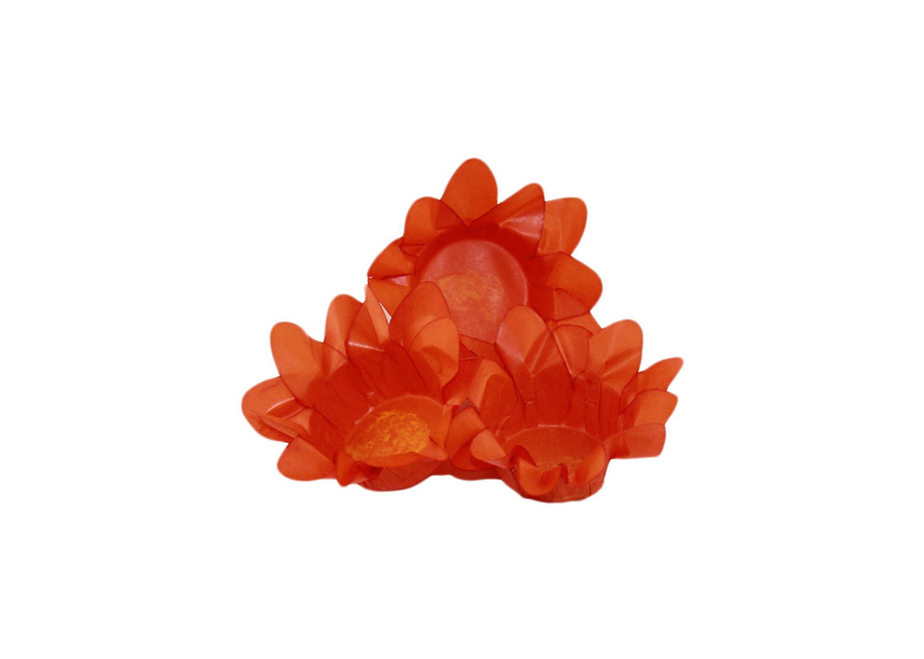 Truffle Wrapper - Orange Lily - Forminha decorada para doces - Decora Doces - Lirio laranja