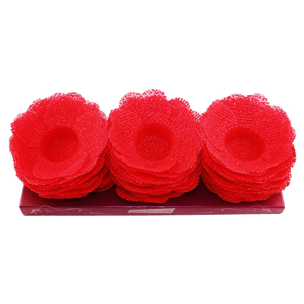 Truffle Wrapper - Red - Forminha decorada para doces - Maxiformas - Tropical Coracao vermelho